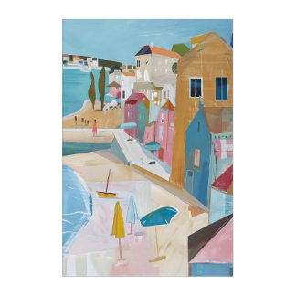 An abstract seaside scene acrylic print
