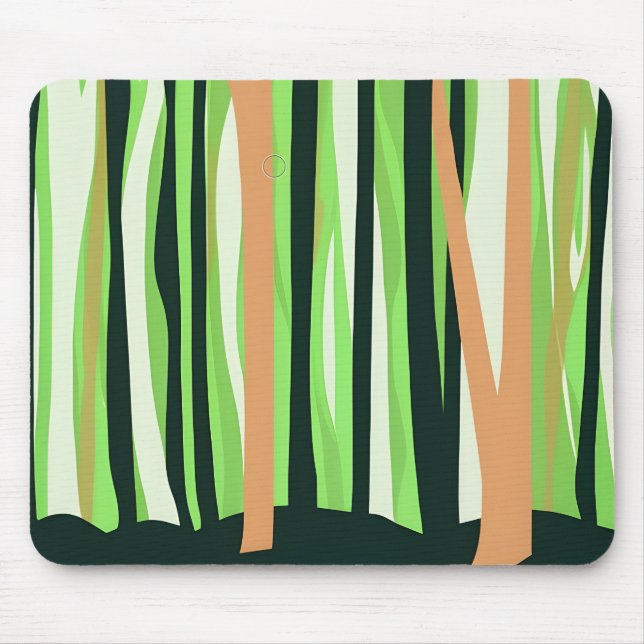 an abstract, stylized image of a forest mouse pad (Front)