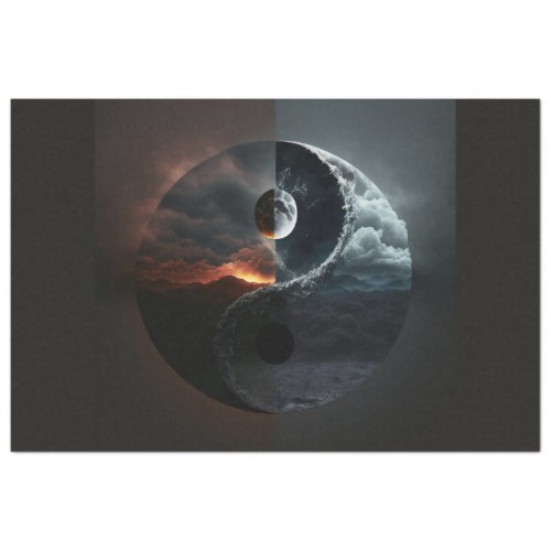 An Abstract Ying Yang Series Design 4 Tissue Paper