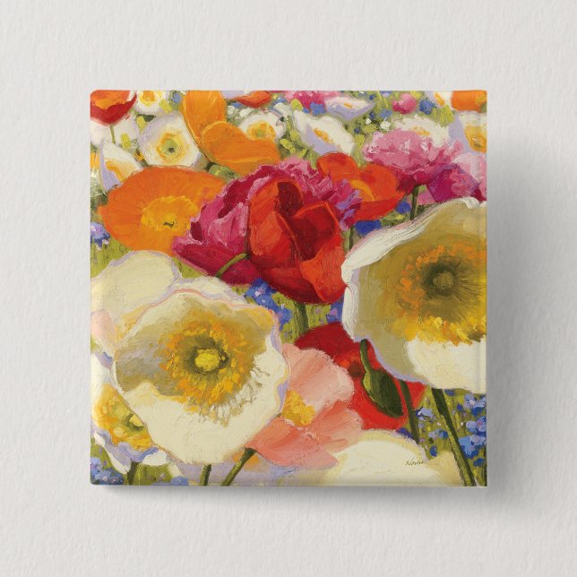 An Abundance of Flowers Pinback Button (Front)