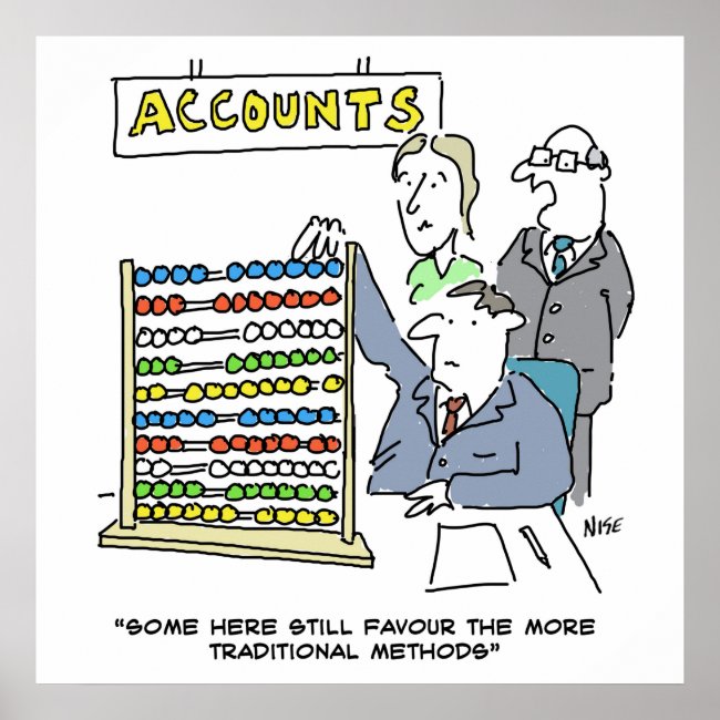 An Accountant Using an Abacus at Work