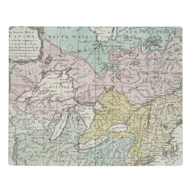 An Accurate Map of Canada, 1761 Jigsaw Puzzle (Puzzle Horizontal)