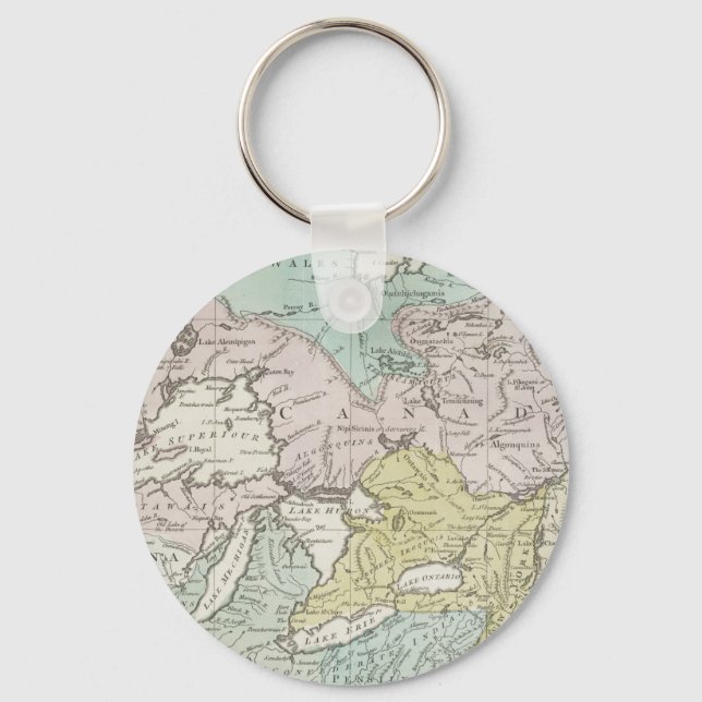 An Accurate Map of Canada, 1761 Keychain (Front)