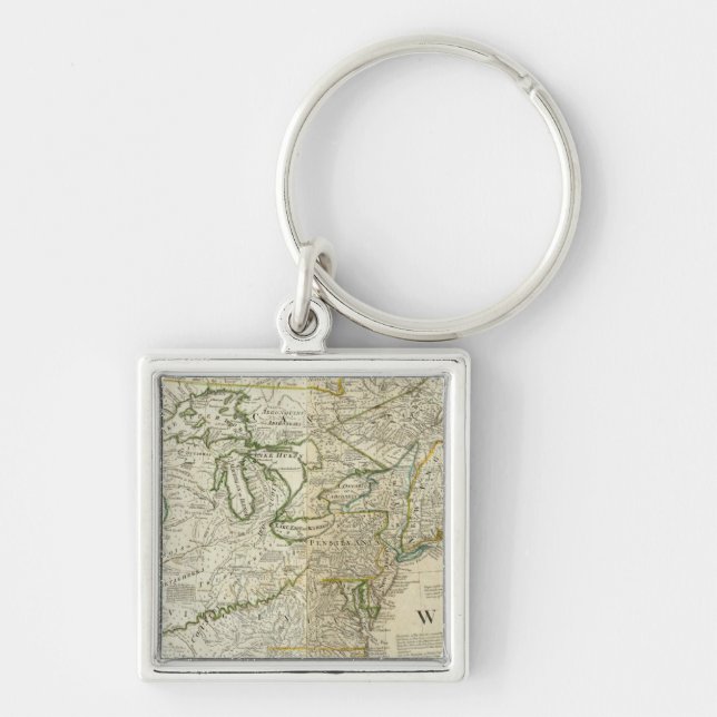 An Accurate Map Of North America Northern section Keychain (Front)