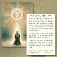 An Act of Contrition Religious Prayer 