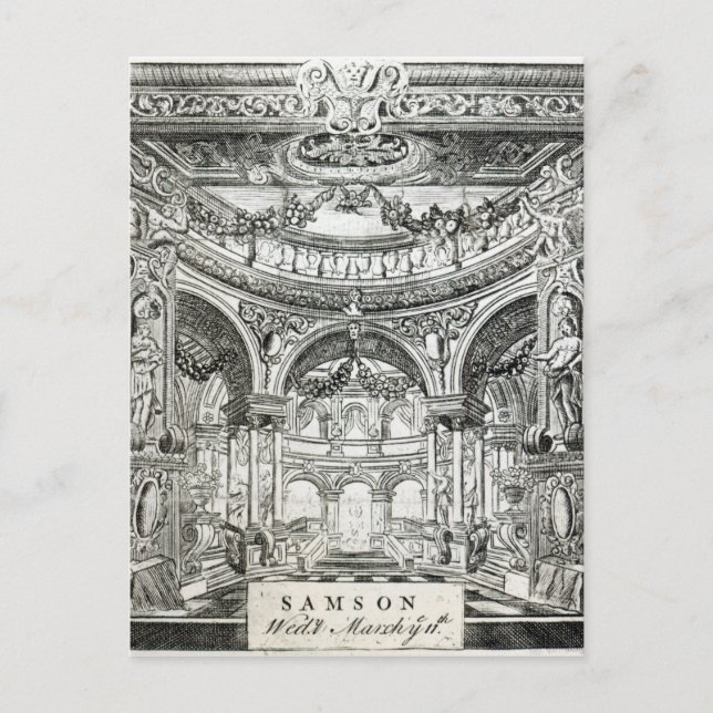 An Admission Ticket for Handel's oratorio Postcard (Front)