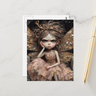 An adorable annoyed Fairy Postcard