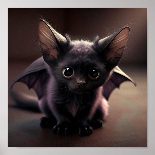 An Adorable Bat-Cat Poster (Front)