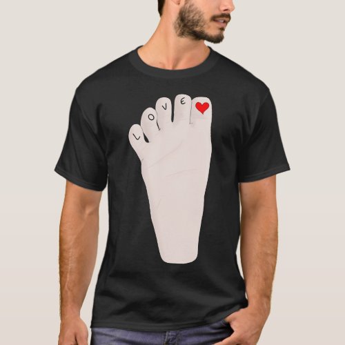 An adorable drawing of a babys foot T_Shirt