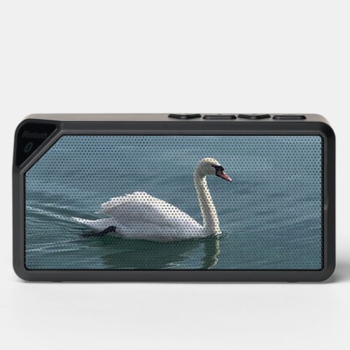 An Adult Swan Gliding on the Water Bluetooth Speaker