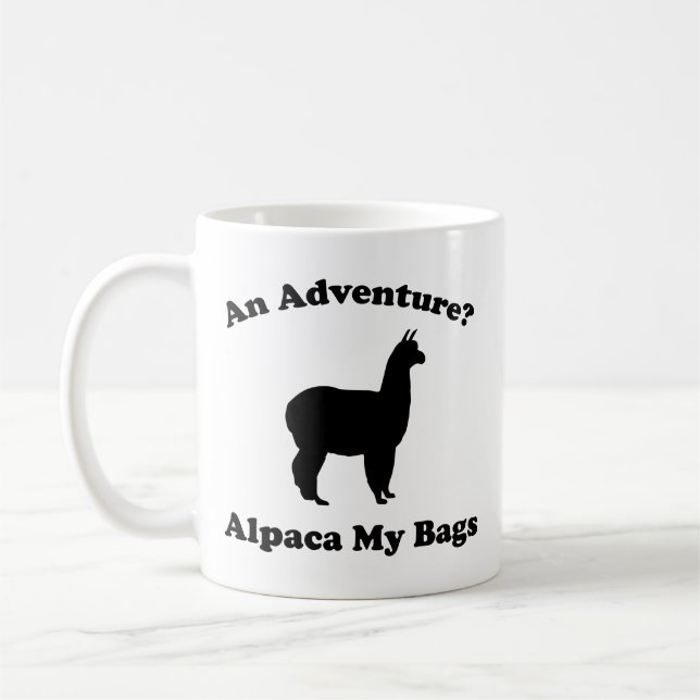 An Adventure? Alpaca My Bags Coffee Mug (Left)