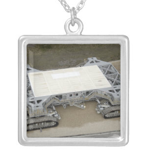 An aerial view of the crawler-transporter silver plated necklace