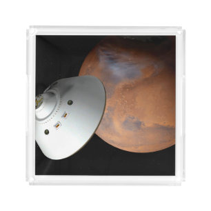 An Aeroshell-Encased Spacecraft Approaching Mars. Acrylic Tray