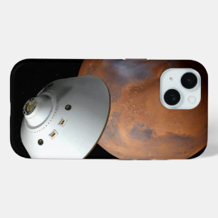 An Aeroshell-Encased Spacecraft Approaching Mars. iPhone 15 Case
