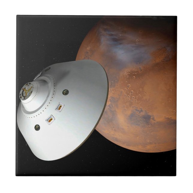 An Aeroshell-Encased Spacecraft Approaching Mars. Ceramic Tile (Front)