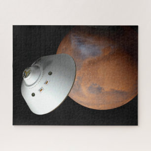 An Aeroshell-Encased Spacecraft Approaching Mars. Jigsaw Puzzle