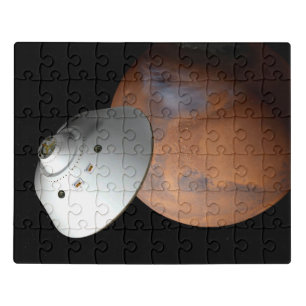 An Aeroshell-Encased Spacecraft Approaching Mars. Jigsaw Puzzle