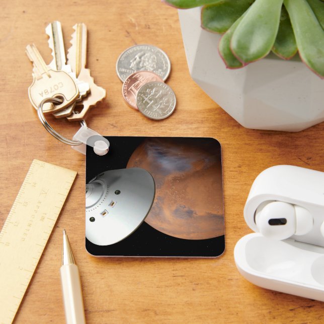 An Aeroshell-Encased Spacecraft Approaching Mars. Keychain (Desk)