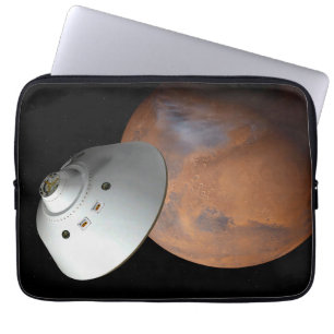 An Aeroshell-Encased Spacecraft Approaching Mars. Laptop Sleeve