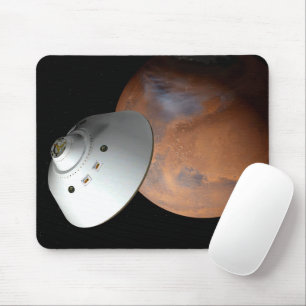 An Aeroshell-Encased Spacecraft Approaching Mars. Mouse Pad