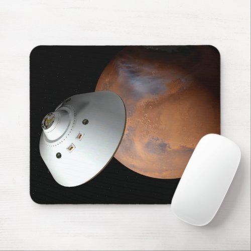 An Aeroshell_Encased Spacecraft Approaching Mars Mouse Pad