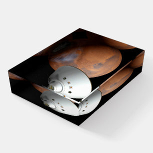 An Aeroshell-Encased Spacecraft Approaching Mars. Paperweight