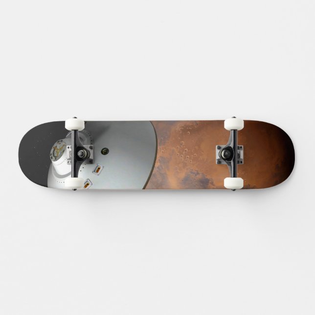 An Aeroshell-Encased Spacecraft Approaching Mars. Skateboard (Horz)