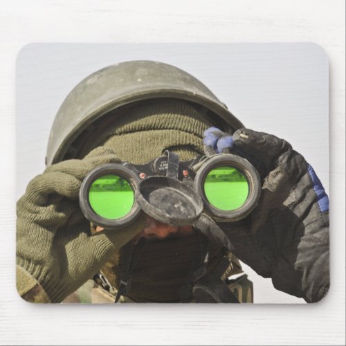 An Afghan soldier scans the horizon Mouse Pad