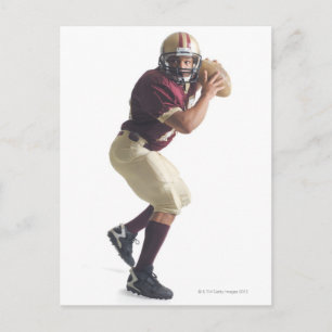 an african american man in a red and white postcard