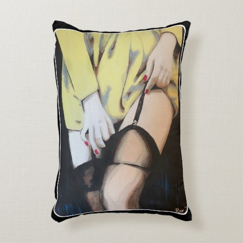 An Afternoon Affair Painting on a  Accent Pillow