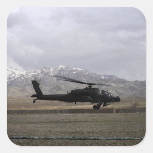 An AH_64A Apache taking off Square Sticker