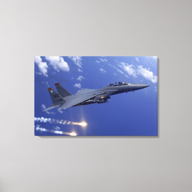 An Air Force F-15E Strike Eagle Canvas Print (Front)