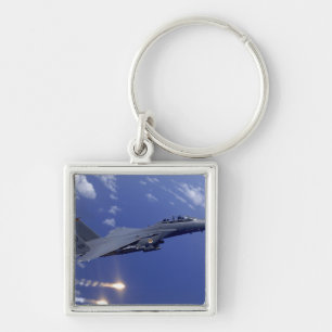 An Air Force F-15E Strike Eagle Keychain