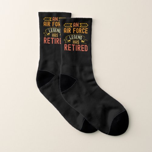 An air force legend has retired funny retirement socks