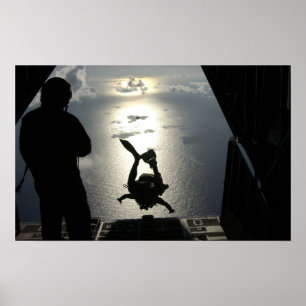 An Air Force pararescueman Poster