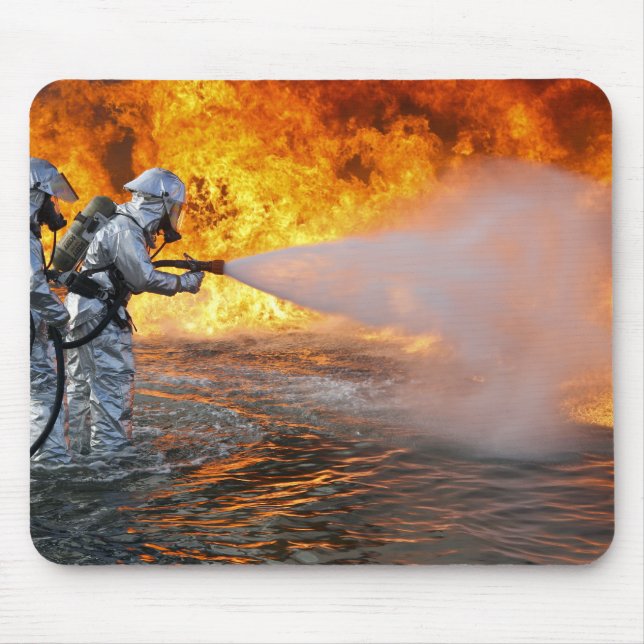 An aircraft rescue firefighting team mouse pad (Front)