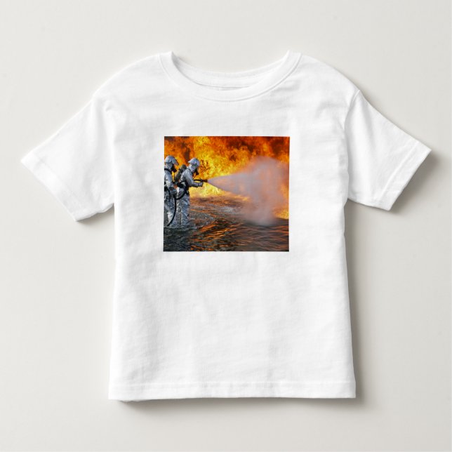 An aircraft rescue firefighting team toddler t-shirt (Front)
