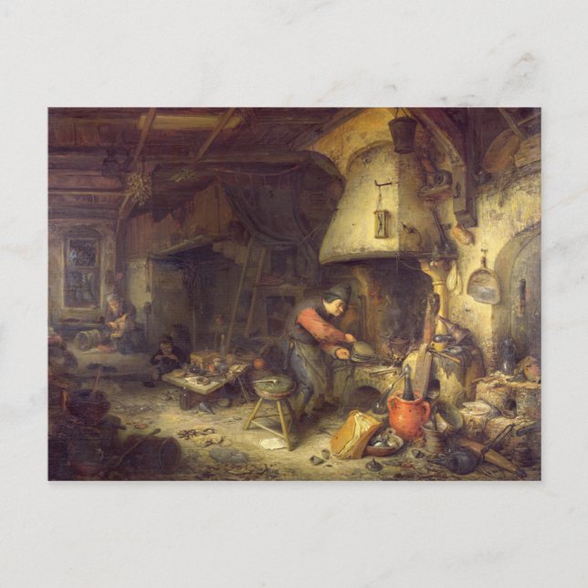 An Alchemist, 1611 Postcard (Front)