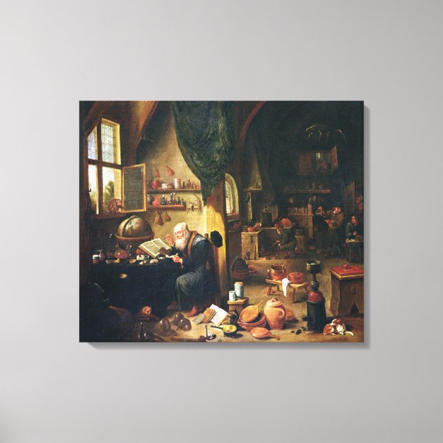 An Alchemist in his Workshop Canvas Print (Front)