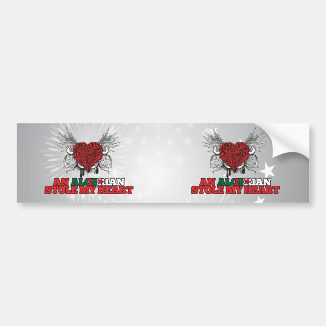 An Algerian Stole my Heart Bumper Sticker (Front)
