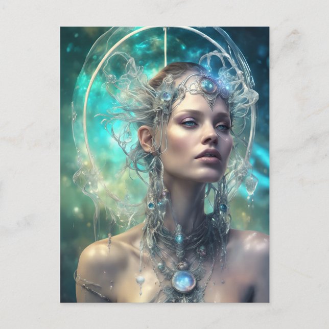 An Alien Scifi Woman Postcard (Front)