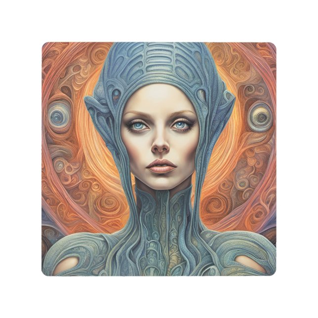 An Alien Woman Metal Print (Front)