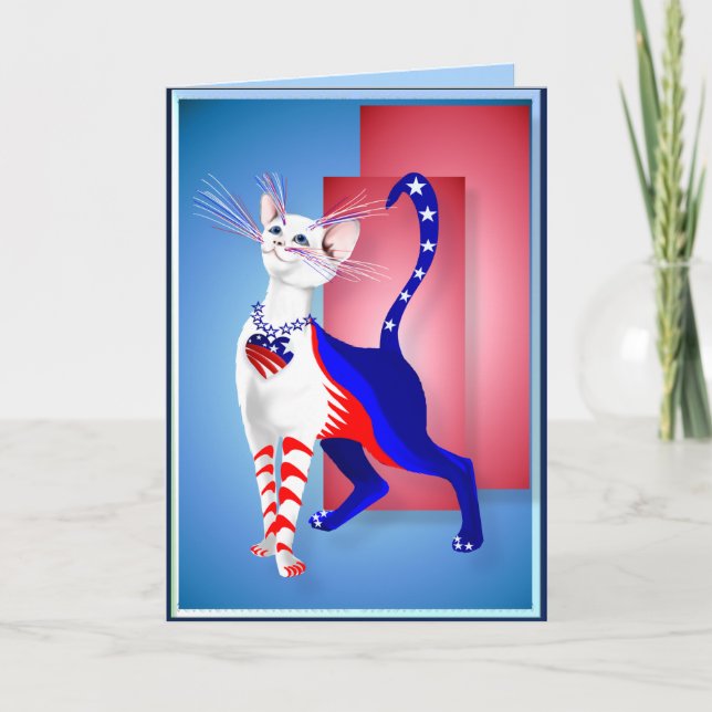 An All American Cat Card (Front)