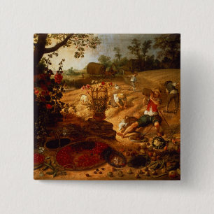 An allegory of Summer Pinback Button