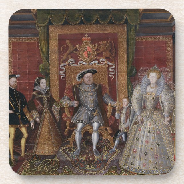 An Allegory of the Tudor Succession: The Family of Beverage Coaster (Front)