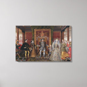 An Allegory of the Tudor Succession: The Family of Canvas Print
