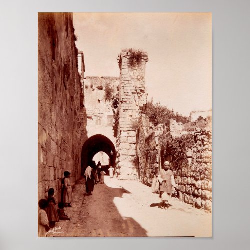 An alley in old Jerusalem Poster