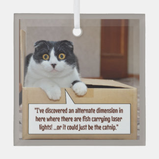 An alternate dimension glass tree decoration