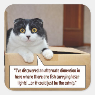 An alternate dimension square sticker