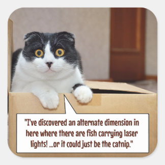 An alternate dimension square sticker